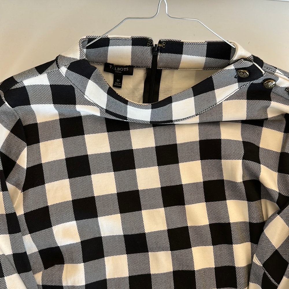Talbots 1X checkered business dress